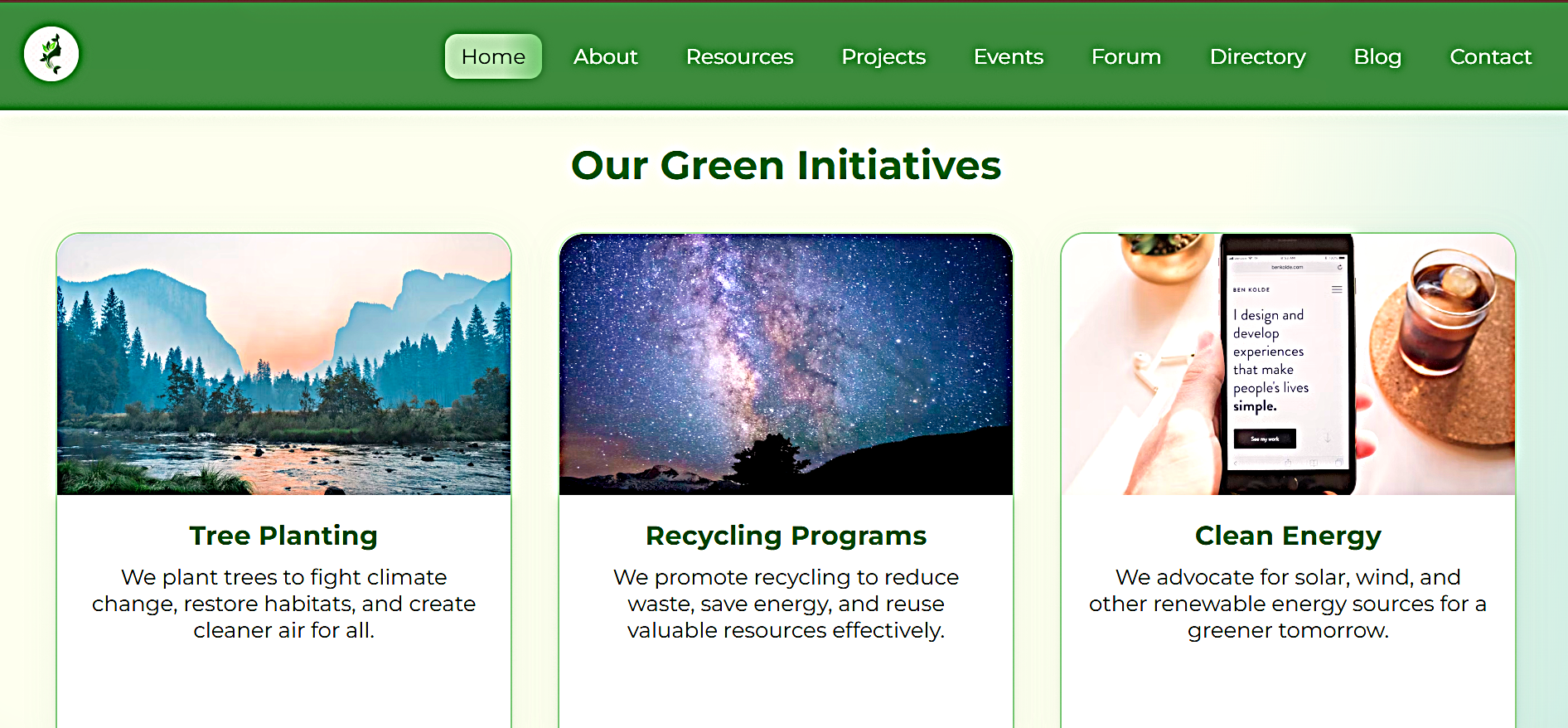 Nature Connect Website